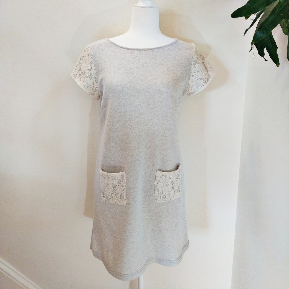 Anthro Lili's Closet Gray Sweatshirt Dress